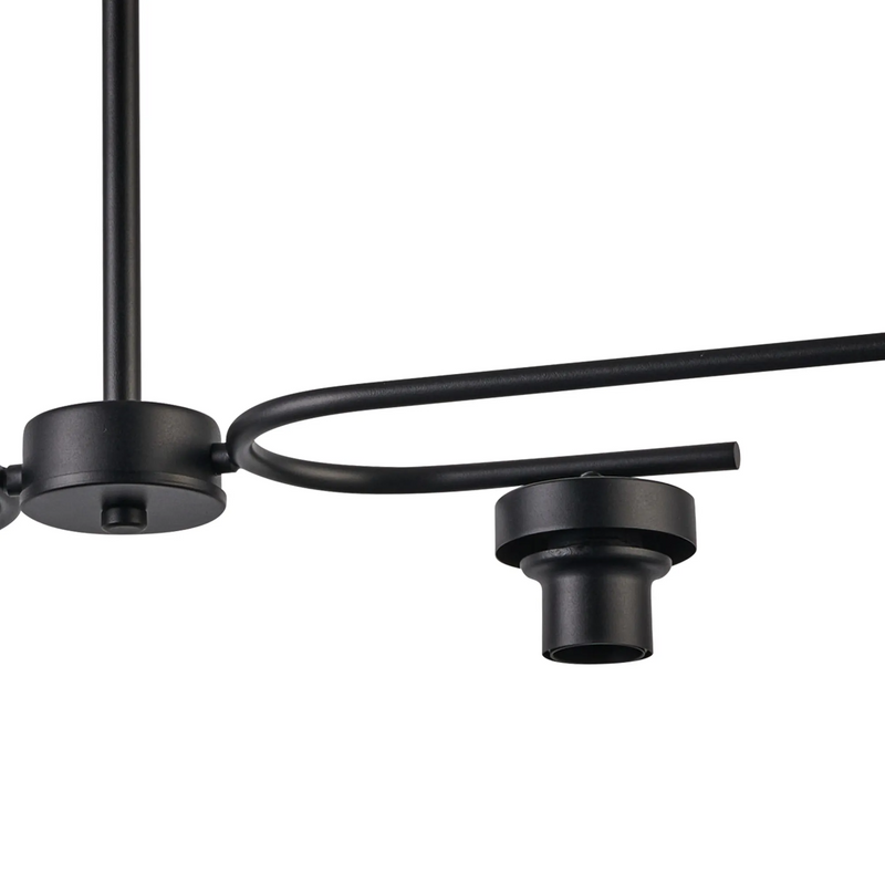 Load image into Gallery viewer, C-Lighting Budapest Satin Black 4 Light E27 Fixed Linear Pendant (FRAME ONLY), Suitable For A Vast Selection Of Glass Shades - 61643
