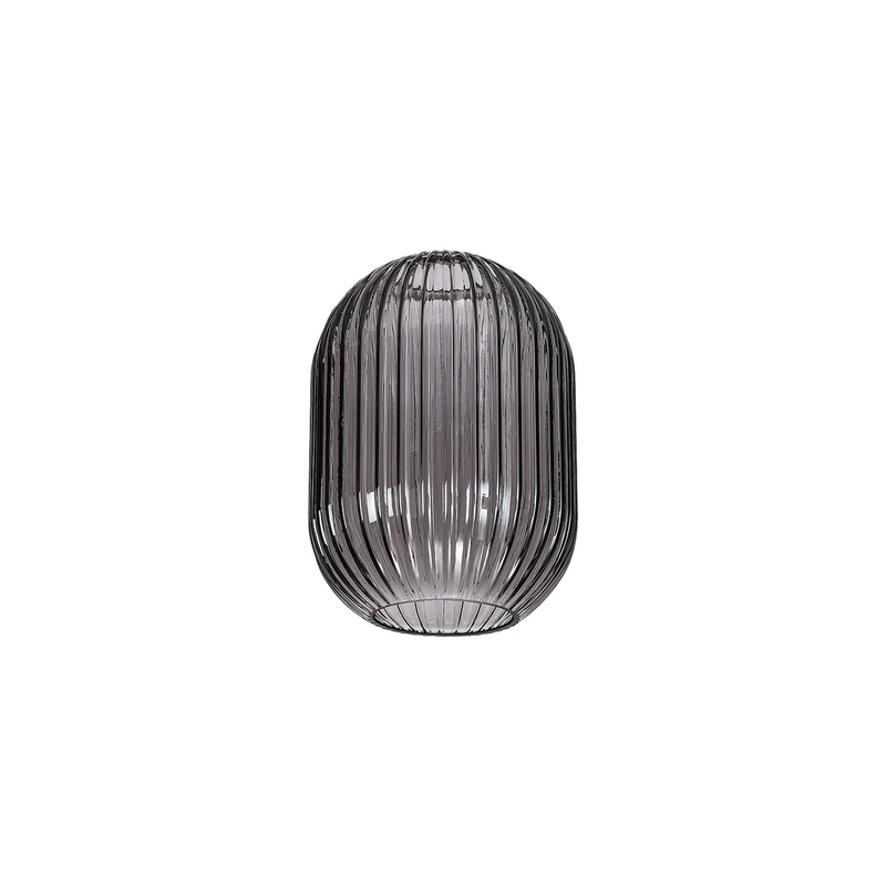 Load image into Gallery viewer, C-Lighting Chisel 14x19.7cm Almond Ribbed Glass, Smoked - 57238
