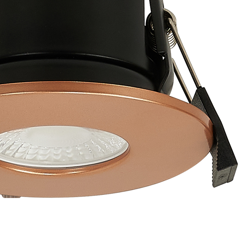 Load image into Gallery viewer, C-Lighting Vauxhall 8W Dimmable CCT LED Fire Rated Downlight Copper Fascia IP65 - 61718
