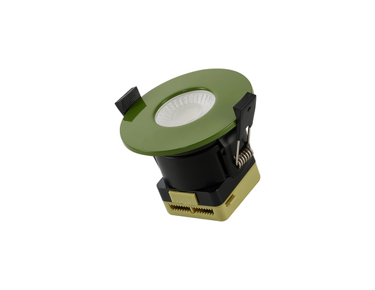 C-Lighting Vauxhall 8W Dimmable CCT LED Fire Rated Downlight Moss Green Fascia IP65 - 61724