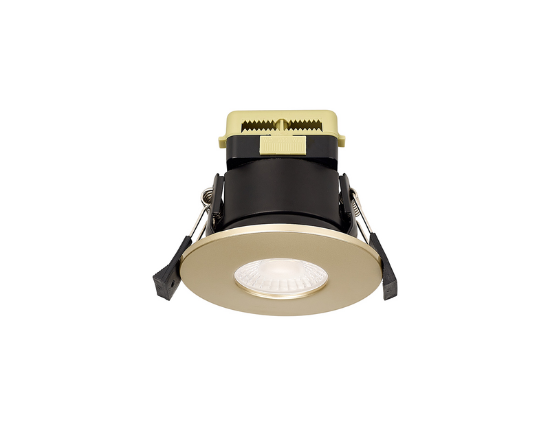 Load image into Gallery viewer, C-Lighting Vauxhall 8W Dimmable CCT LED Fire Rated Downlight Champagne Gold Fascia IP65 - 61715
