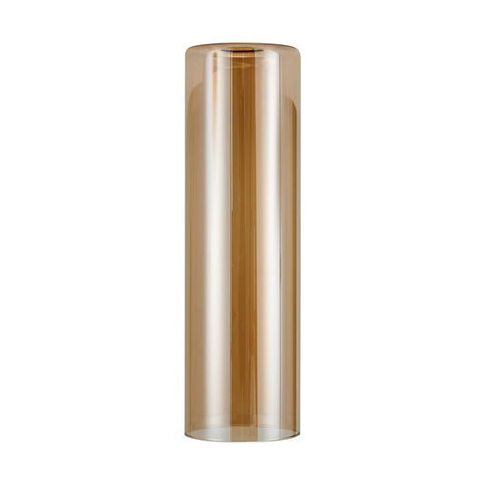 C-Lighting Budapest 120mm x 400mm Amber Plated Cylinder Glass Shade - 61981