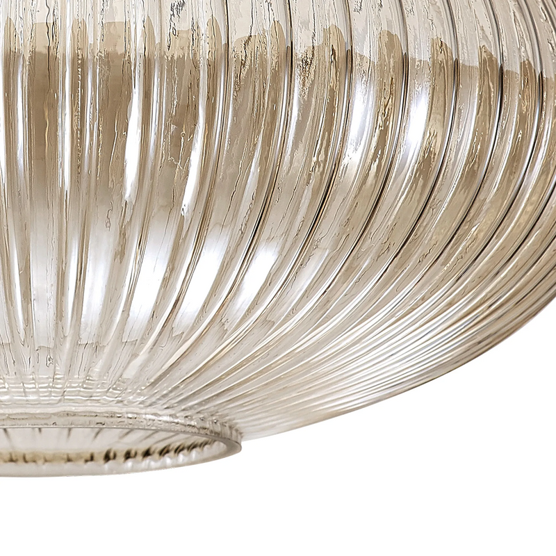 Load image into Gallery viewer, C-Lighting Chisel 30cm Oval Sphere Ribbed Glass, Champagne - 42132
