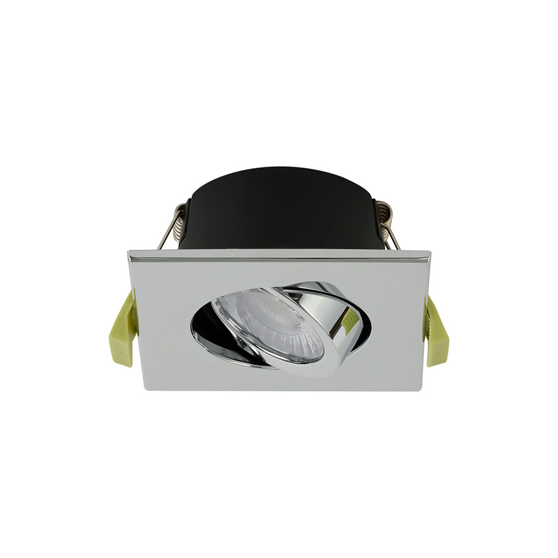 Load image into Gallery viewer, C-Lighting Molly 4/6/8W, Triac Dimmable 4CCT LED Fire Rated Downlight, Chrome Square Tilt - 72993

