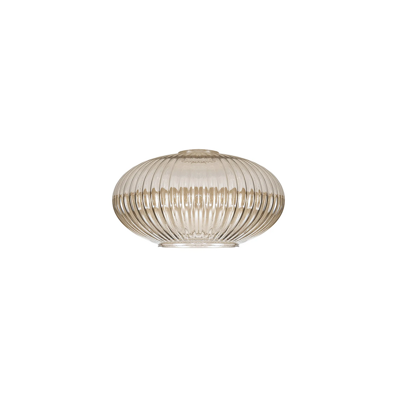 Load image into Gallery viewer, C-Lighting Chisel 20cm Oval Sphere Ribbed Glass, Champagne - 52100
