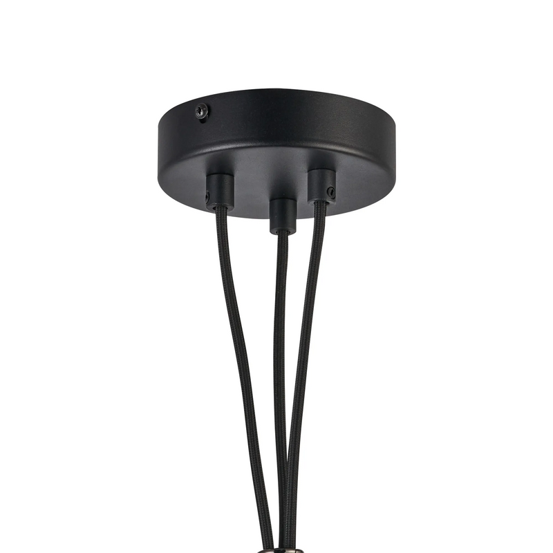 Load image into Gallery viewer, C-Lighting Budapest Satin Black 3 Light E27 1m Cluster Pendant (FRAME ONLY) Suitable For A Vast Selection Of Glass Shades - 61654
