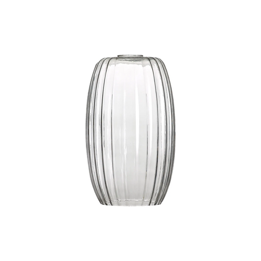 C-Lighting Budapest 180mm x 290mm Clear Ribbed Tubular Glass Shade  - 57211