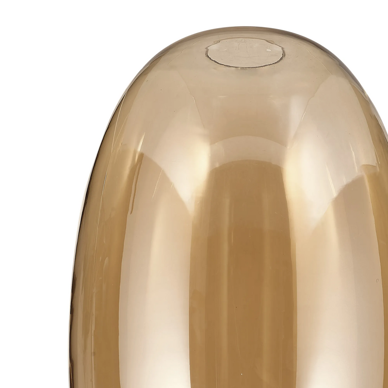 Load image into Gallery viewer, C-Lighting Budapest 200mm x 300mm Amber Plated Slim Curved Trapezium Glass Shade - 61631
