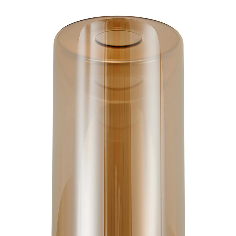 Load image into Gallery viewer, C-Lighting Budapest 120mm x 300mm Amber Plated Cylinder Glass Shade - 61977
