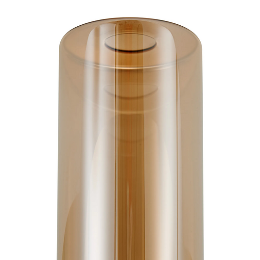 C-Lighting Budapest 120mm x 300mm Amber Plated Cylinder Glass Shade - 61977