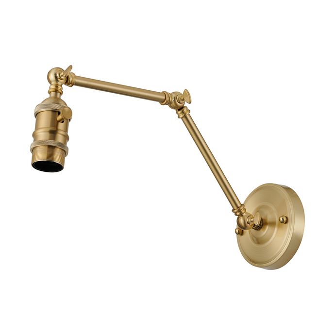 C-Lighting Ariel Adjustable Wall Lamp, 1 x E27, Brass - 60747