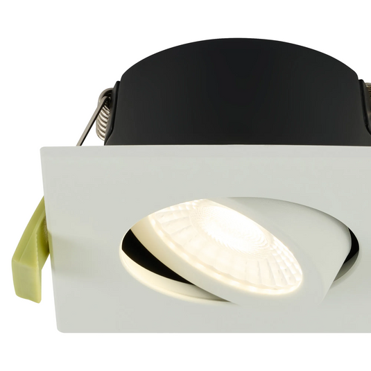 C-Lighting Molly 4/6/8W, Triac Dimmable 4CCT LED Fire Rated Downlight, White Square Tilt - 72991