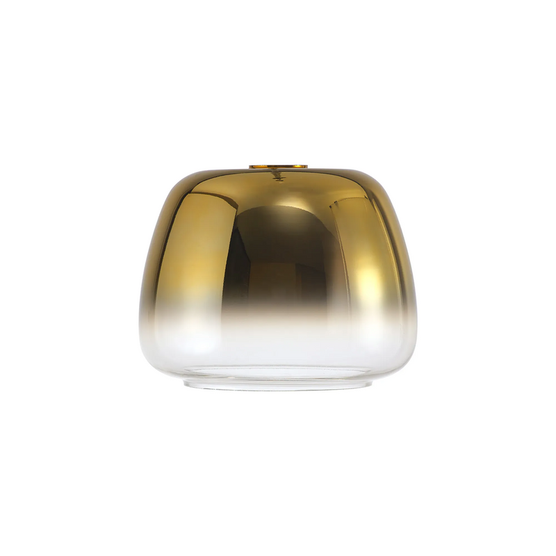 Load image into Gallery viewer, C-Lighting Chisel 23cm Trapezium Glass, Gold/Clear - 61664
