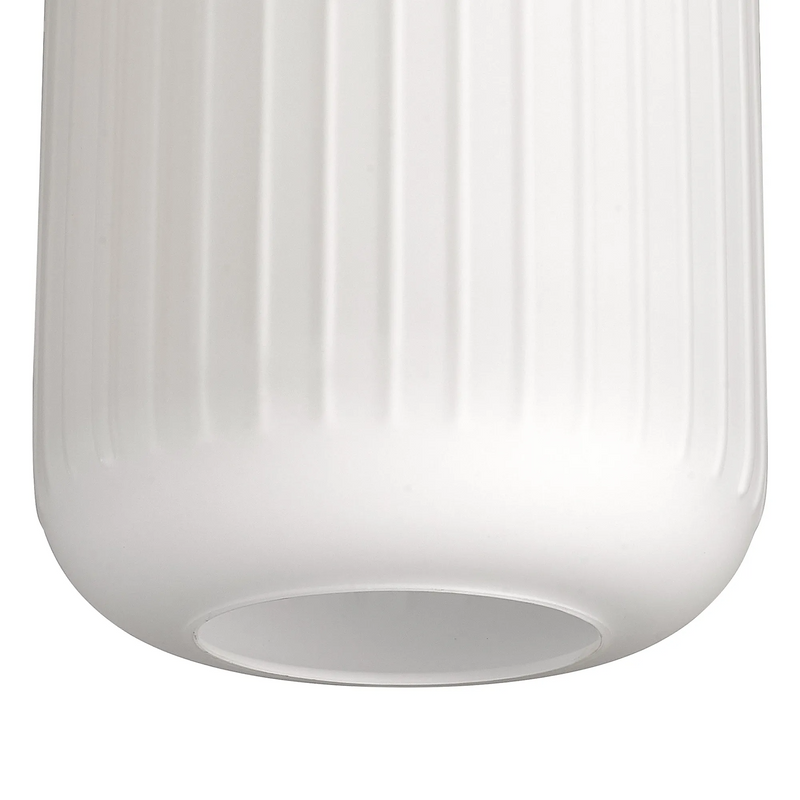 Load image into Gallery viewer, C-Lighting Budapest 200mm x 255mm Opal Ribbed Cylinder Glass Shade  - 58249
