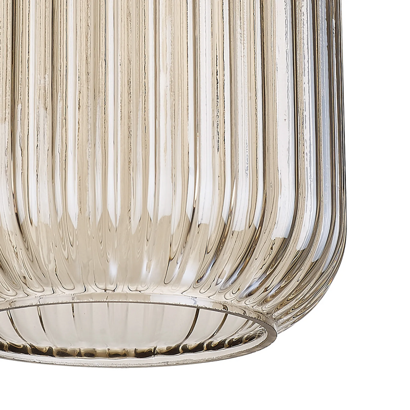 Load image into Gallery viewer, C-Lighting Chisel 14cm Tubular Ribbed Glass, Champagne - 57222
