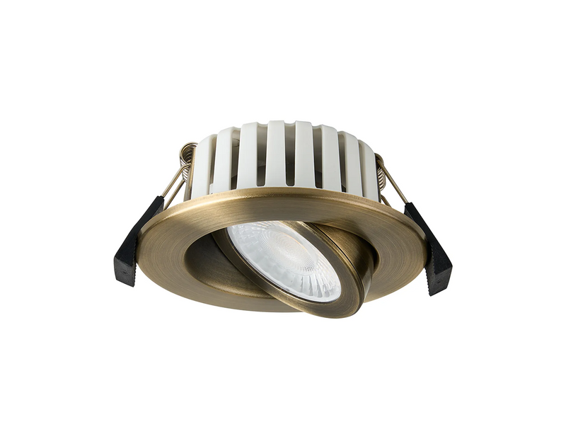 Load image into Gallery viewer, C-Lighting Francisco , Triac Dimmable CCT LED Fire Rated Adjustable Downlight, Antique Brass, Cut Out: 70mm, 700lm, 60°, DRIVER INC., IP65 - 61553
