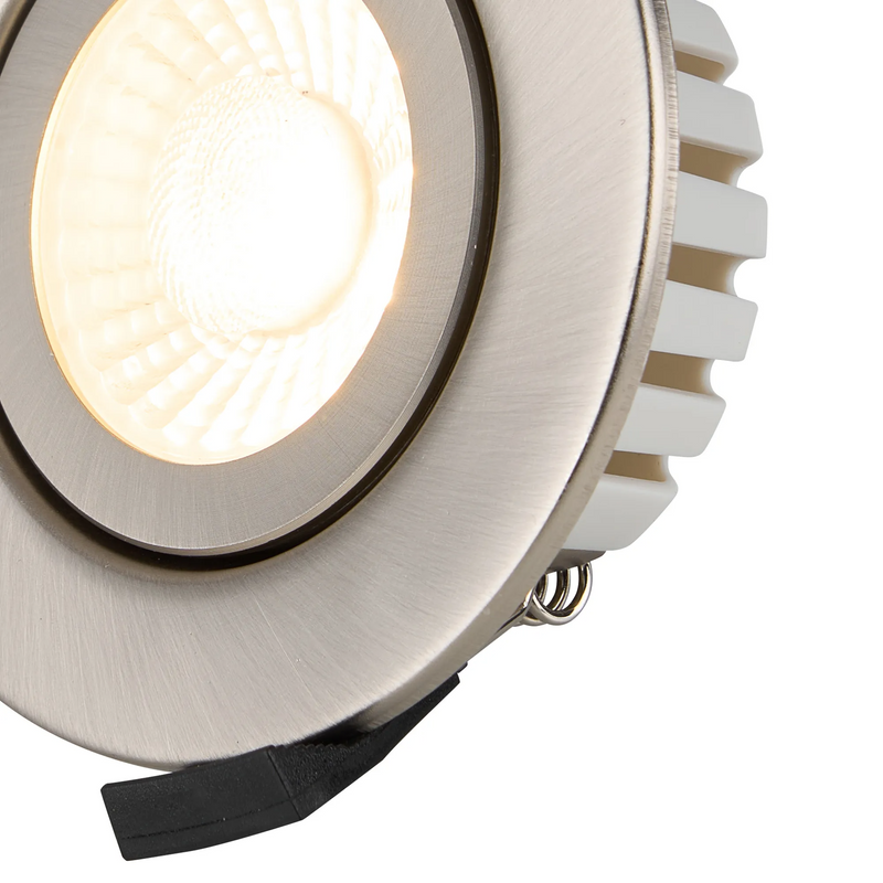 Load image into Gallery viewer, C-Lighting Francisco , Triac Dimmable CCT LED Fire Rated Adjustable Downlight, Brushed Nickel, Cut Out: 70mm, 700lm, 60°, DRIVER INC., IP65 - 61551
