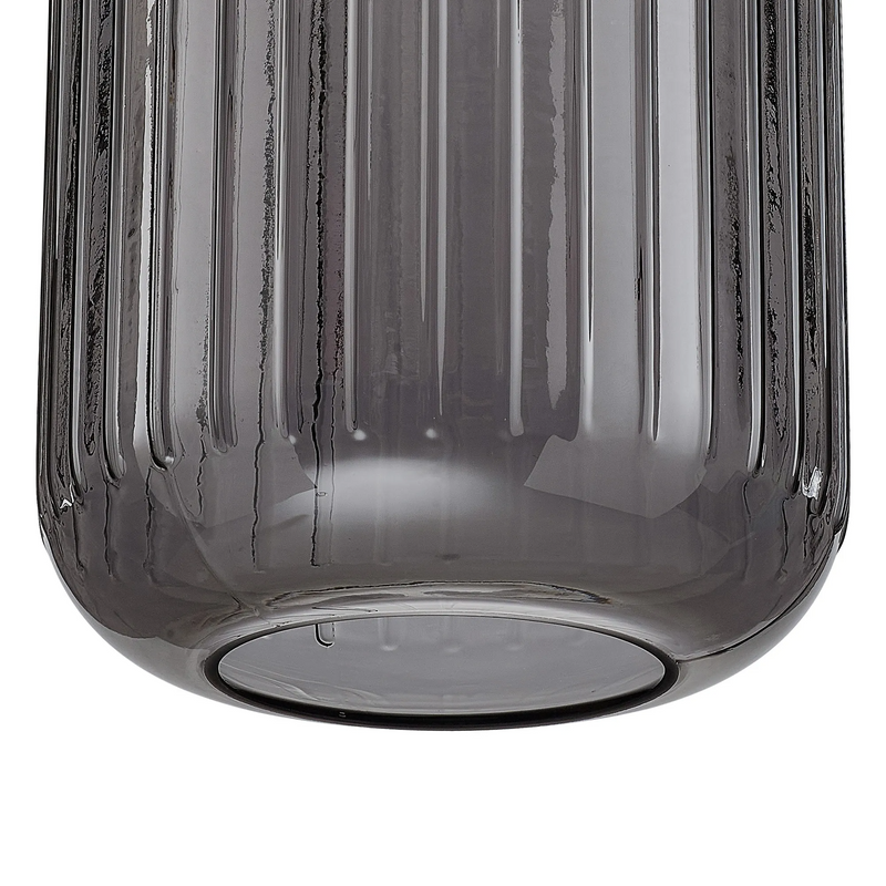 Load image into Gallery viewer, C-Lighting Budapest 200mm x 255mm Smoke Ribbed Cylinder Glass Shade  - 58250
