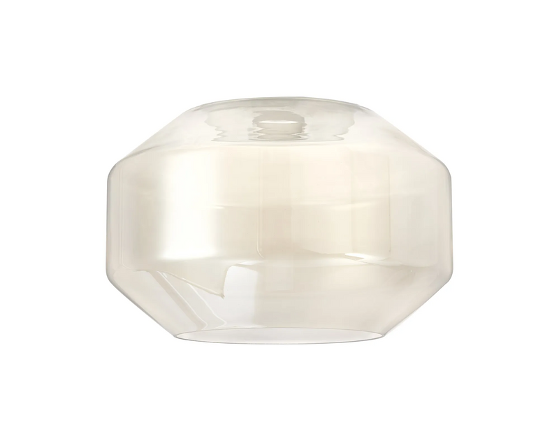 Load image into Gallery viewer, C-Lighting Kirby Chamfered Round 30cm Cognac Glass - 42493
