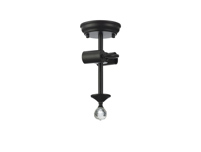 C-Lighting Nash 16.8cm Semi Flush Ceiling Light (FRAME ONLY), 2 x E27, Matt Black - 42468