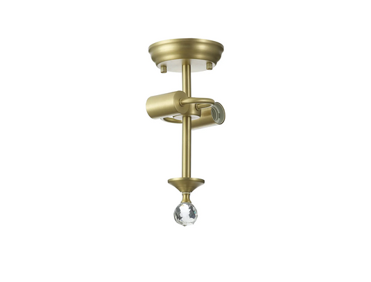 C-Lighting Nash 16.8cm Semi Flush Ceiling Light (FRAME ONLY), 2 x E27, Satin Gold - 42472