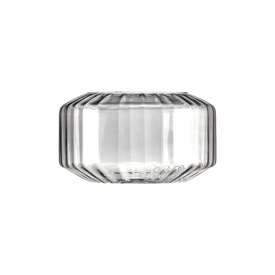 C-Lighting Budapest 300mm x 165mm Clear Chamfered Round Rippled Glass Shade - 57097