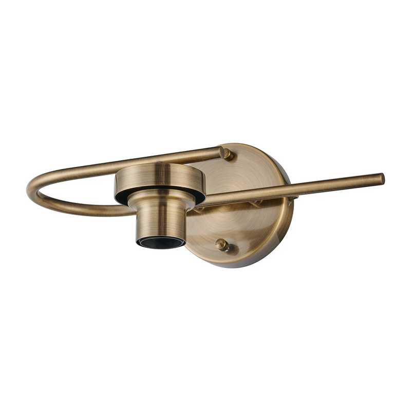 Load image into Gallery viewer, C-Lighting Budapest Antique Brass 1 Light E27 Switched Wall Light Round (FRAME ONLY) Suitable For A Vast Selection Of Glass Shades - 61653
