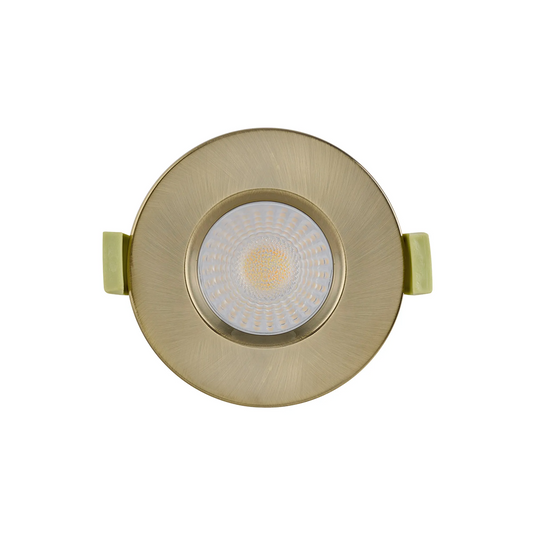 C-Lighting Molly 4/6/8W, Triac Dimmable 4CCT LED Fire Rated Downlight, Antique Brass Round Fixed - 72974