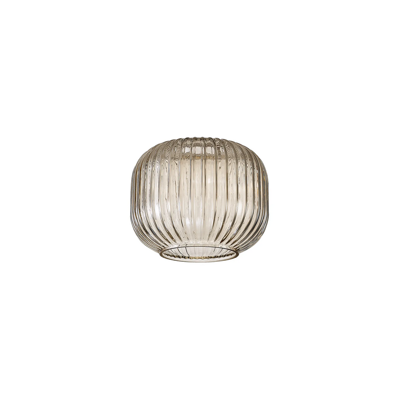 Load image into Gallery viewer, C-Lighting Chisel 16x13cm Pumpkin Shaped Ribbed Glass, Champagne - 57242
