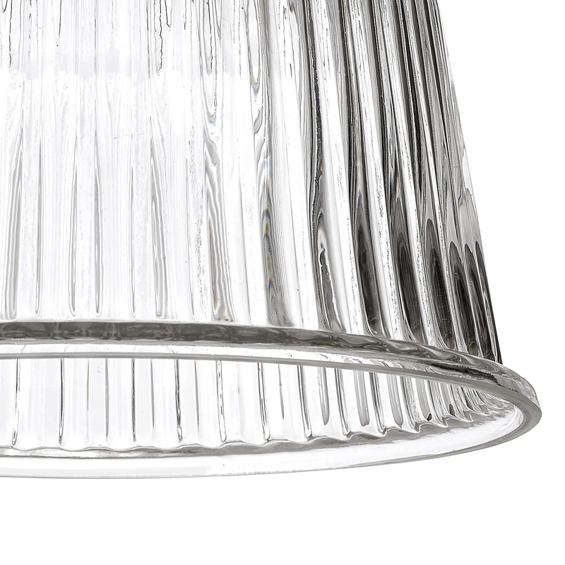 Load image into Gallery viewer, C-Lighting Budapest 280mm x 175mm Clear Ribbed Dome Glass Shade - 61614
