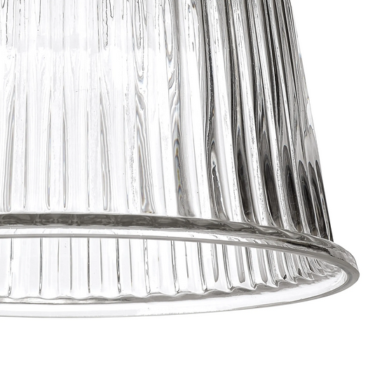 C-Lighting Budapest 280mm x 175mm Clear Ribbed Dome Glass Shade - 61614