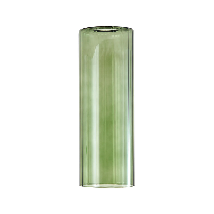 C-Lighting Budapest 100mm x 280mm Green Ribbed Slim Tube Glass Shade -