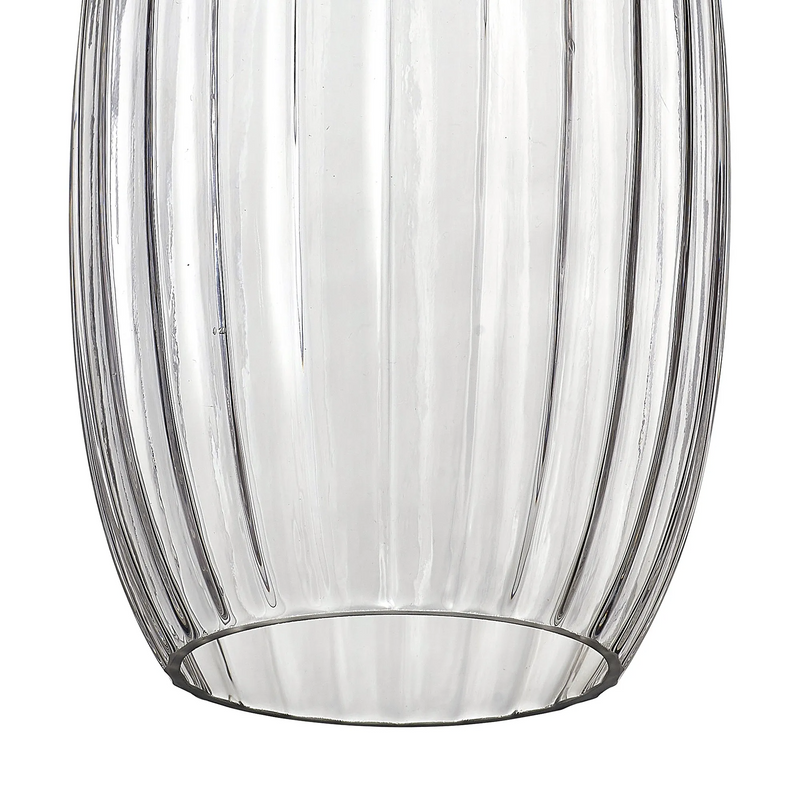 Load image into Gallery viewer, C-Lighting Budapest 180mm x 290mm Clear Ribbed Tubular Glass Shade  - 57211
