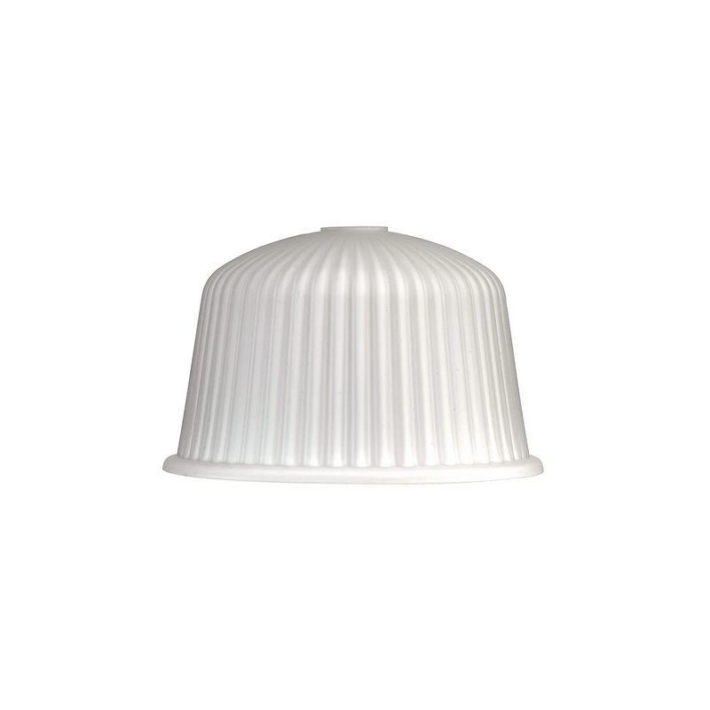 Load image into Gallery viewer, C-Lighting Budapest 280mm x 175mm Opal Ribbed Dome Glass Shade - 61612
