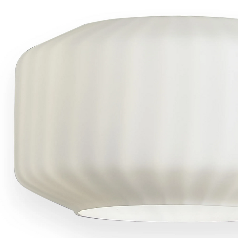 Load image into Gallery viewer, C-Lighting Budapest 300mm x 165mm Opal Chamfered Round Rippled Glass Shade - 57094
