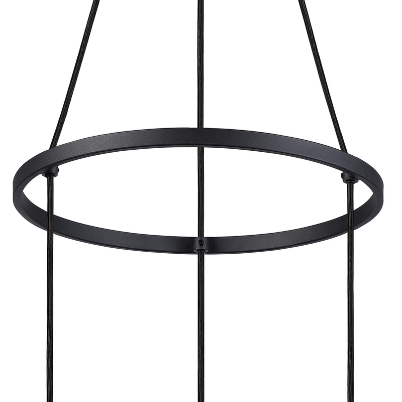 Load image into Gallery viewer, C-Lighting Hektor Ring Pendant With 16cm x 14cm Shade, 3 Light E27, Sand Black/Brown/Copper Metal Shade - 60905
