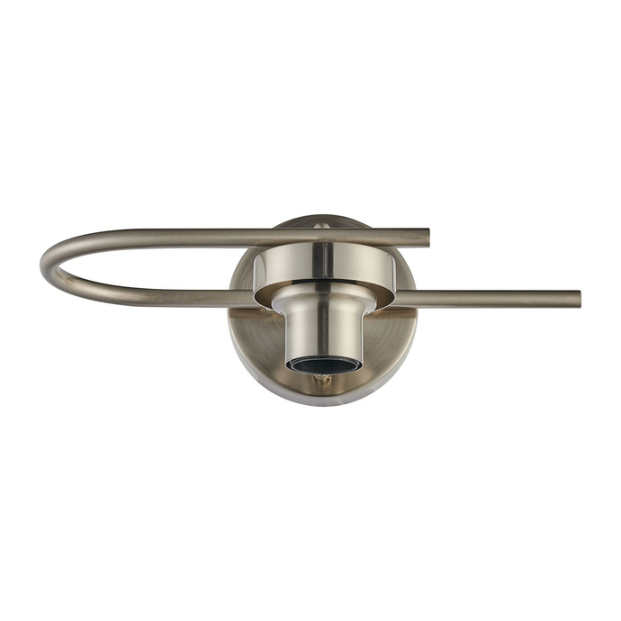 C-Lighting Budapest Satin Nickel 1 Light E27 Switched Wall Light Round (FRAME ONLY) Suitable For A Vast Selection Of Glass Shades - 61651