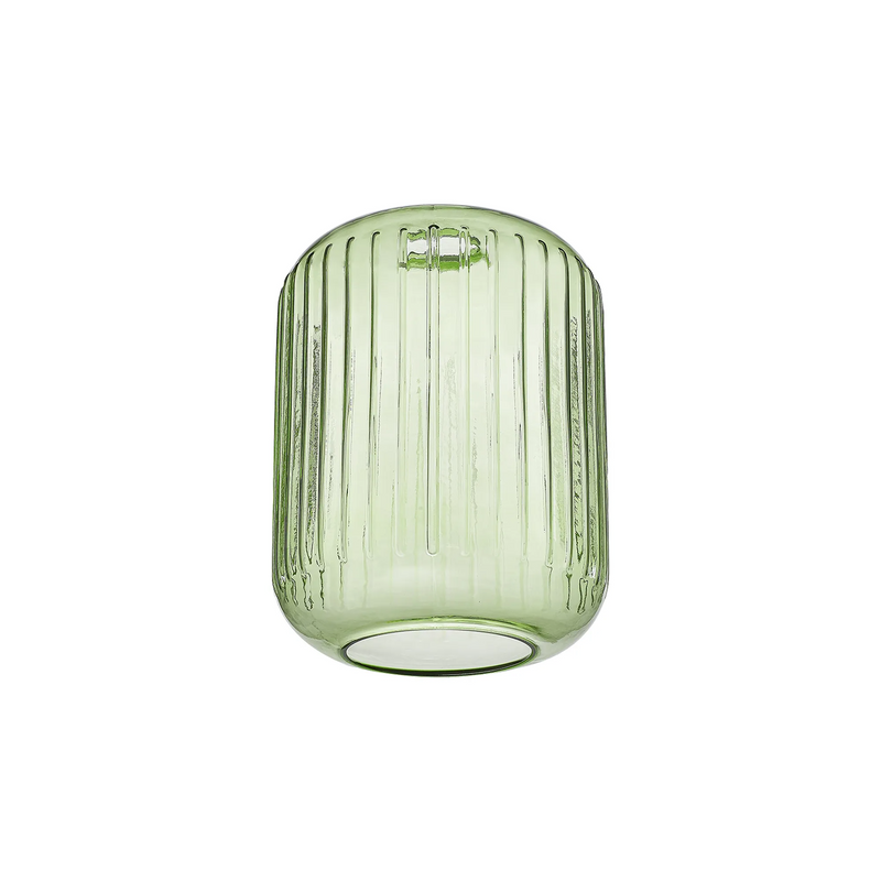 Load image into Gallery viewer, C-Lighting Budapest 200mm x 255mm Green Ribbed Cylinder Glass Shade  - 58248
