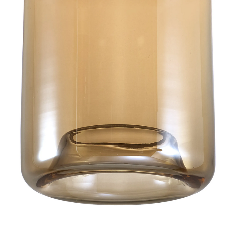 Load image into Gallery viewer, C-Lighting Budapest 180mm x 300mm Amber Plated Cylinder Glass  Shade - 61623

