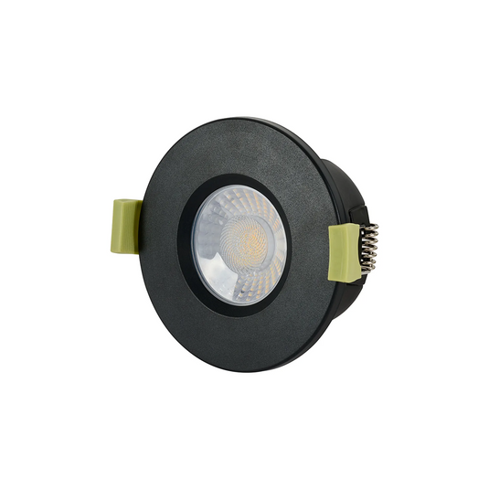 C-Lighting Molly 4/6/8W, Triac Dimmable 4CCT LED Fire Rated Downlight, Black Round Fixed - 72975