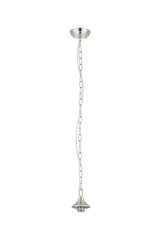 C-Lighting Nash 11cm Single Pendant (FRAME ONLY), 1 x E27, Polished Nickel - 61577