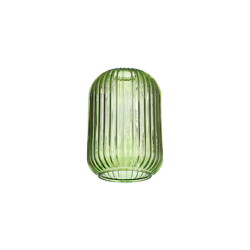 Load image into Gallery viewer, C-Lighting Chisel 14cm Tubular Ribbed Glass, Green - 57225
