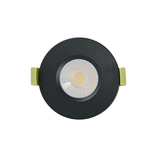C-Lighting Molly 4/6/8W, Triac Dimmable 4CCT LED Fire Rated Downlight, Black Round Fixed - 72975