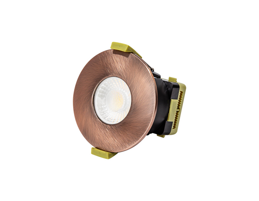 C-Lighting Vauxhall 8W Dimmable CCT LED Fire Rated Downlight Antique Copper Fascia IP65 - 42501