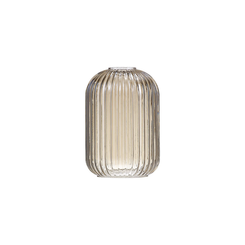 Load image into Gallery viewer, C-Lighting Chisel 14cm Tubular Ribbed Glass, Champagne - 57222
