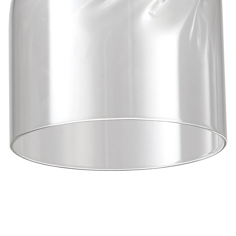 Load image into Gallery viewer, C-Lighting Budapest 120 x 220mm Twisted Cylinder Clear Glass Shade c/w Polished Chrome 3 Rod Suspension Plate - 61637
