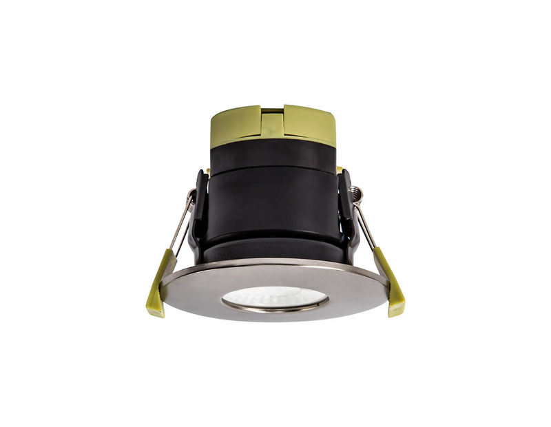 Load image into Gallery viewer, C-Lighting Vauxhall 8W Dimmable CCT LED Fire Rated Downlight Satin Nickel Fascia IP65 - 42507
