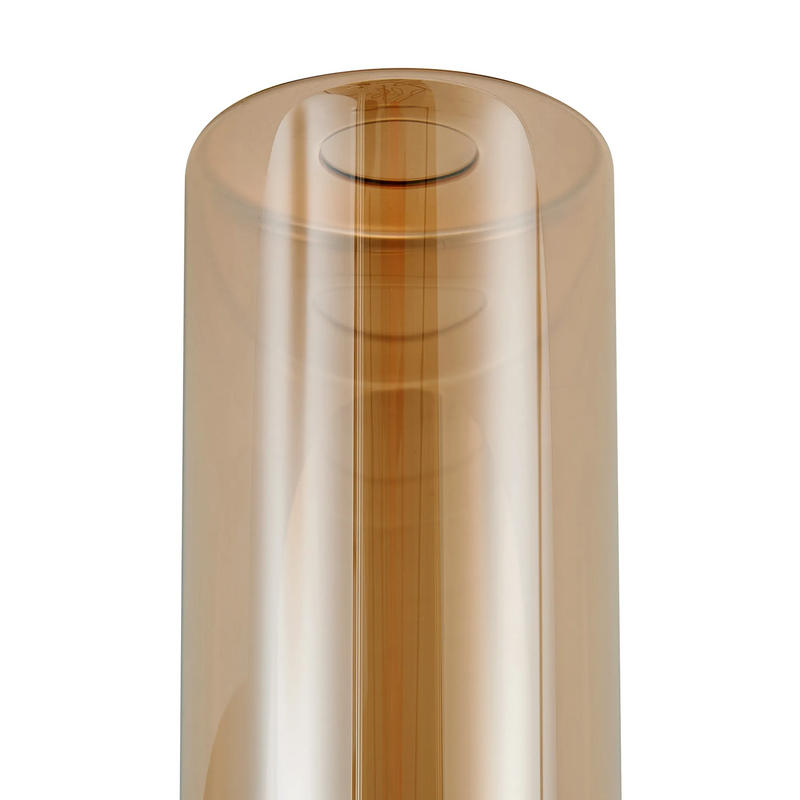 Load image into Gallery viewer, C-Lighting Budapest 120mm x 400mm Amber Plated Cylinder Glass Shade - 61981
