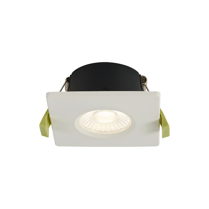 C-Lighting Molly 4/6/8W, Triac Dimmable 4CCT LED Fire Rated Downlight, White Square Fixed - 72988