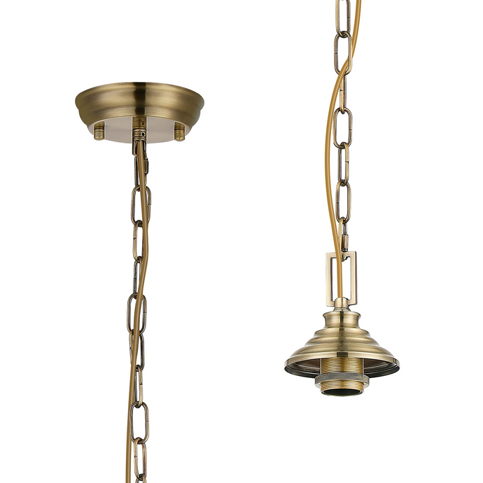 C-Lighting Nash 11cm Single Pendant (FRAME ONLY), 1 x E27, Antique brass - 61571